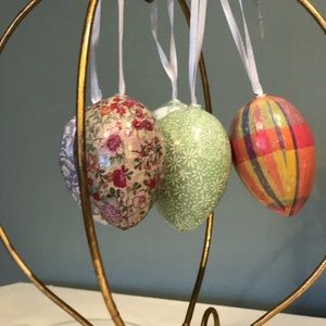 5 Decorated Egg Ornaments